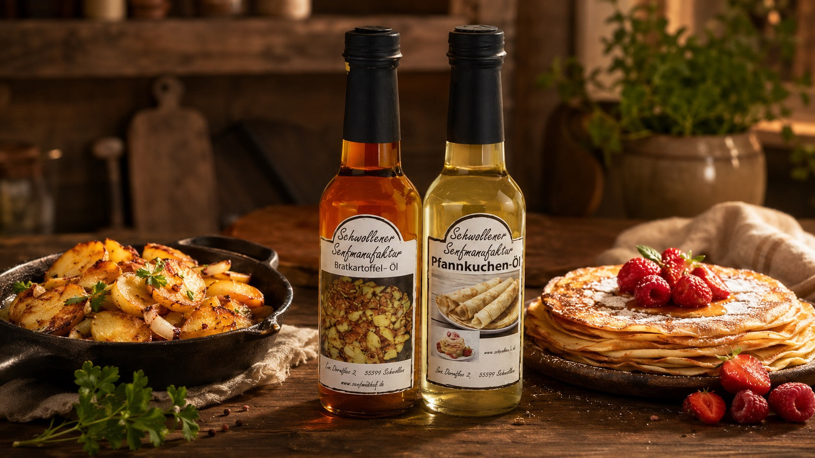 Pfannen Duo Bratkartoffel und Pfannkuchen Öl je 250 ML