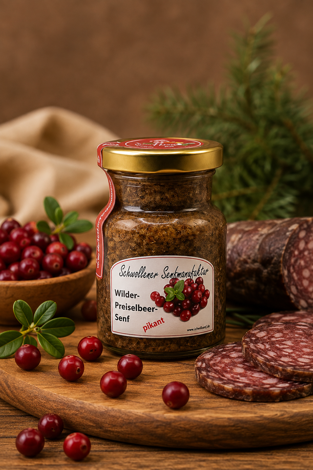 WILDER-PREISELBEER-SENF (PIKANT) 130 ML / 150 G